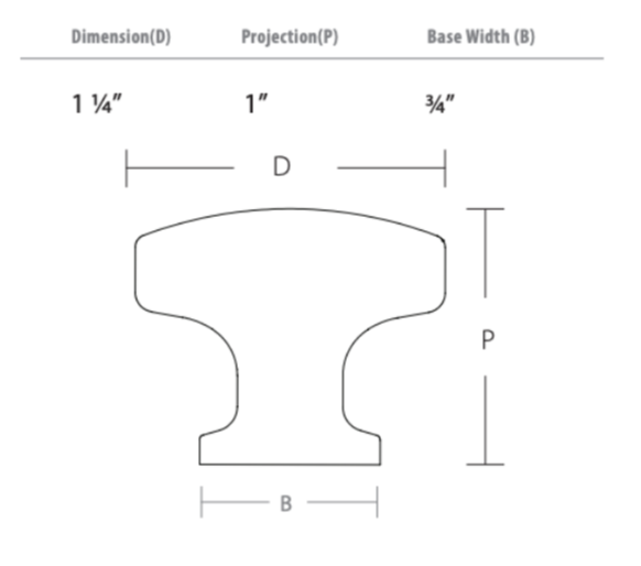Paxton Cabinet Knob 1-1/4", Satin Brass, Sold Individually