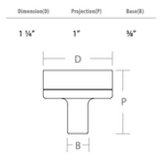 Conical Knurled Cabinet Knob 1-1/4", Satin Brass