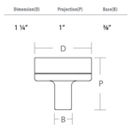 Conical Knurled Cabinet Knob 1-1/4", Satin Brass