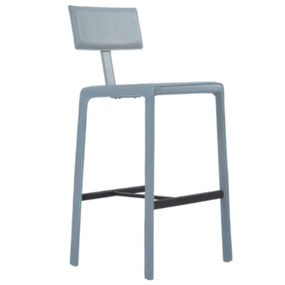 Cato Top Grain Leather Bar Stool, Dawn