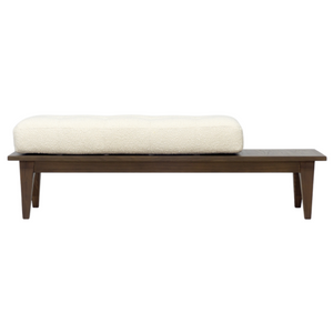 Katsura 60" Bench, Fawn/Alpine Boucle