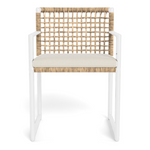 Loop Dining Chair, Aluminum White/ Siesta Ivory