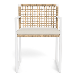 Loop Dining Chair, Aluminum White/ Siesta Ivory