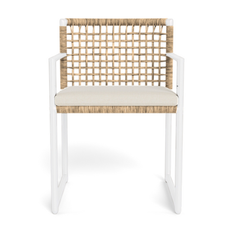 Loop Dining Chair, Aluminum White/ Siesta Ivory