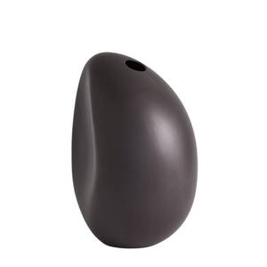 River Stone Vase, Black, Small