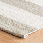 Catamaran Stripe Handwoven Indoor/Outdoor Rug, Platinum/Ivory