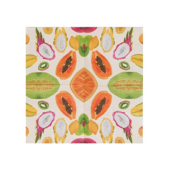 Paper Cocktail Napkins w/ Fruit, 50pk