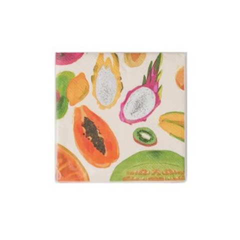 Paper Cocktail Napkins w/ Fruit, 50pk