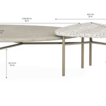 Cotiere Bunching Cocktail Small Table, 42"W x 30"D x 17"H