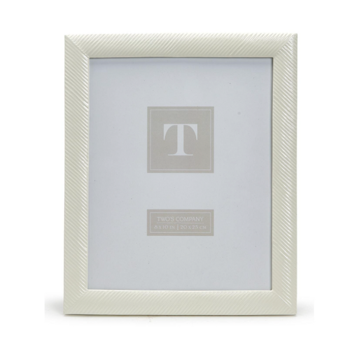 Sleek Chic 8" x 10" Photo Frame, Resin/Glass