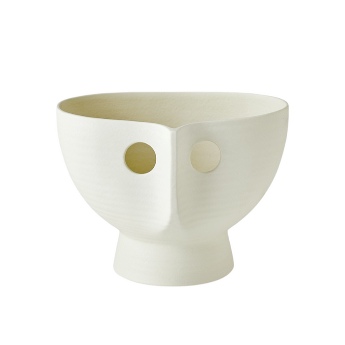 Popeye Vase, White, Short