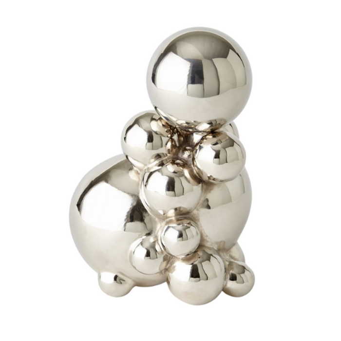 Bubble Orb Holder, Nickel Sphere, Large, 11"H