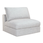 Nathan Cloud Armless Chair, Performance Fabric