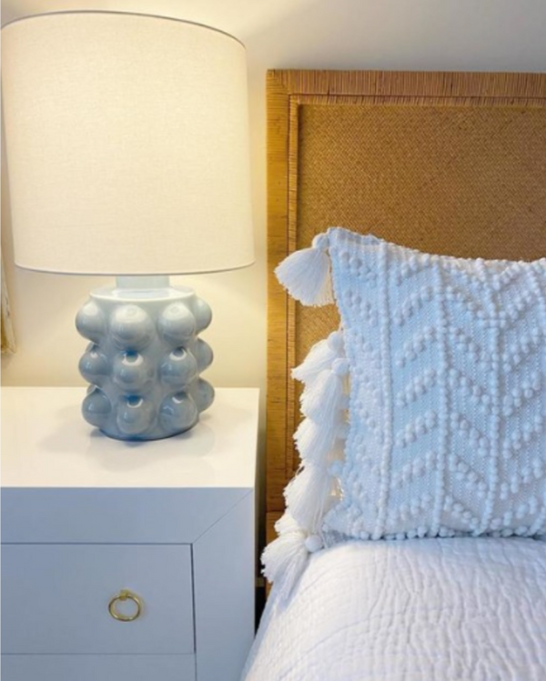Vedra Medium Table Lamp, Polar Blue Crackle