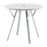 Yes Round Bistro Table, 31.5", White Aluminum (Chairs Sold Separately)