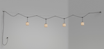 Nans Catenary Outdoor Pendant Lights, Beige Shade