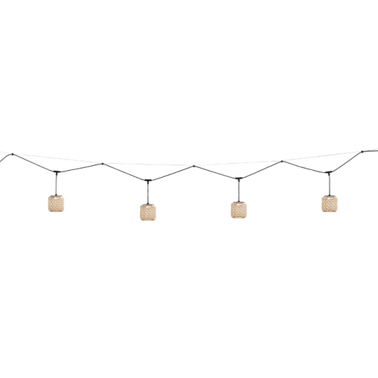 Nans Catenary Outdoor Pendant Lights, Beige Shade