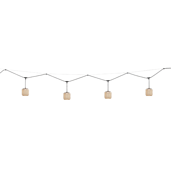 Nans Catenary Outdoor Pendant Lights, Beige Shade