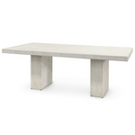 Delano Outdoor Rectangle Dining Table, White, 83.75"L x 41.75"W