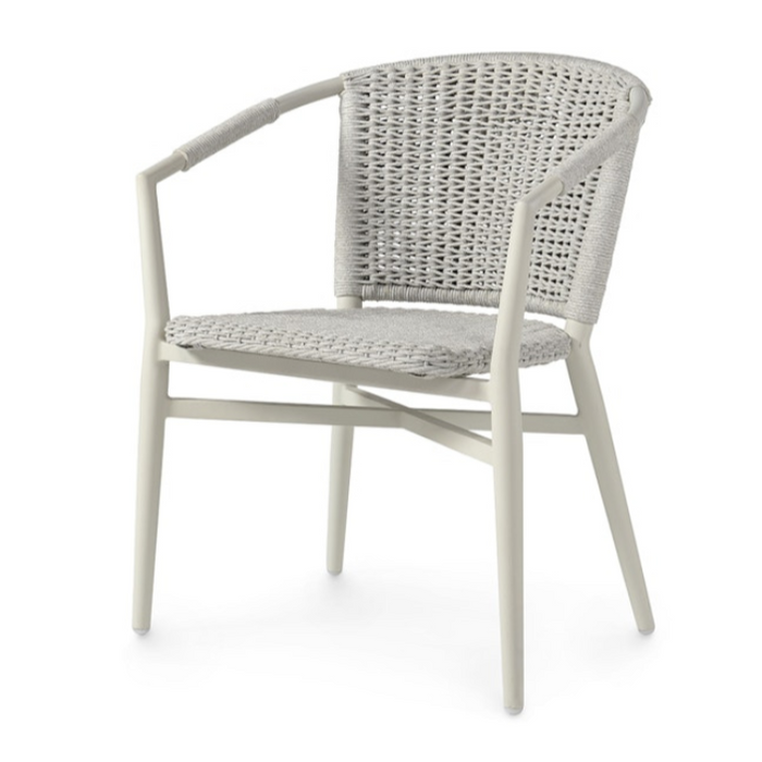 Nina Outdoor Stackable Arm Chair, Stone