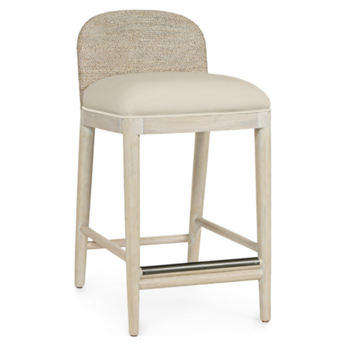 Surrey 24" Counter Stool, Cream White Leather