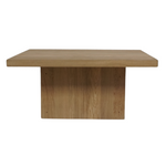 Solid Oak Large Coffee Table, 40"W X 40"D