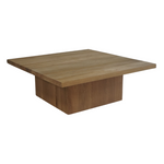 Solid Oak Large Coffee Table, 40"W X 40"D