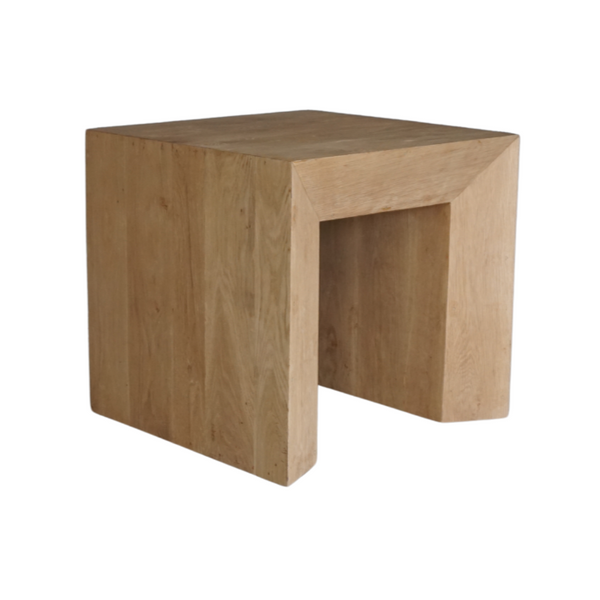 Solid Oak Side Table, 22"W
