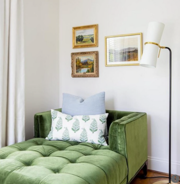 Clarkson Floor Lamp, Black and Brass