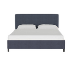 Abbie Platform Bed, Navy Linen, Twin