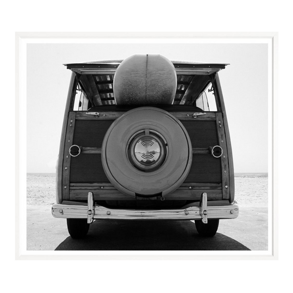 Surf Car, White Frame, 30" x 26"