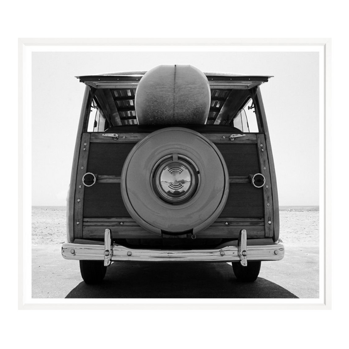 Surf Car, White Frame, 30" x 26"