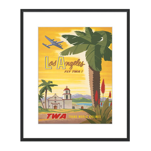 Travel Poster, Los Angeles, 19" x 23"