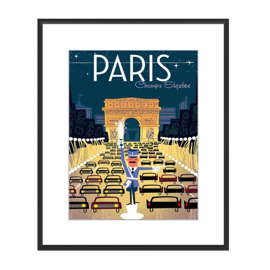 Travel Poster, Paris, 19" x 23"