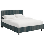 Abbie Platform Bed, King, Queen, Full & Twin, Indigo