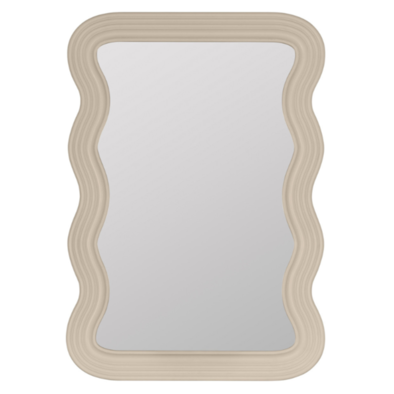 Frances Wall Mirror, Natural Linen, 40" x 28"