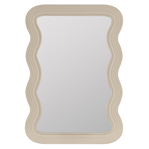 Frances Wall Mirror, Natural Linen, 40" x 28"