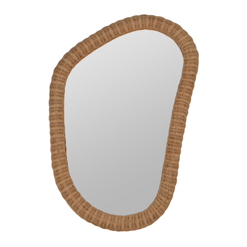 Evelyn Mirror, Rattan, 37" x 24.5"