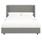 Clare Platform Bed, Grey Linen, King