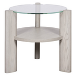 Wolcott End Table, Moonstruck/Clear Glass, 27"W x 27"D x 24.5"H