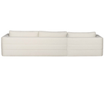 Leone LAF Sectional, Nomad Snow Performance Fabric, 140.5" x 92"D
