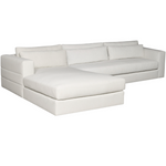 Leone LAF Sectional, Nomad Snow Performance Fabric, 140.5" x 92"D