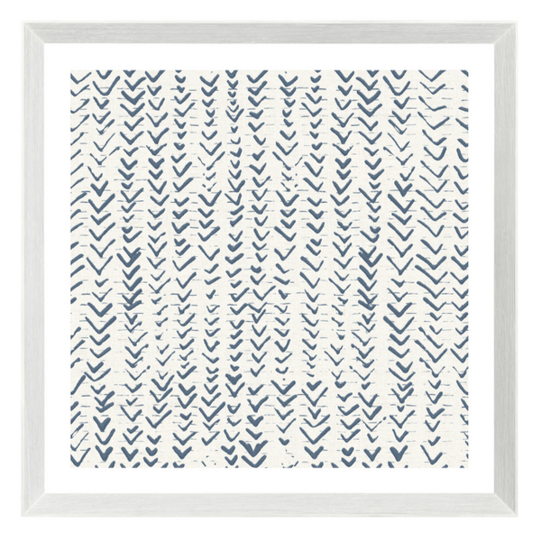 Motif IX - Blue, 17.5" × 17.5"