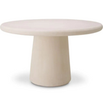 Cleon M Outdoor Dining Table, Cream, 52"Dia