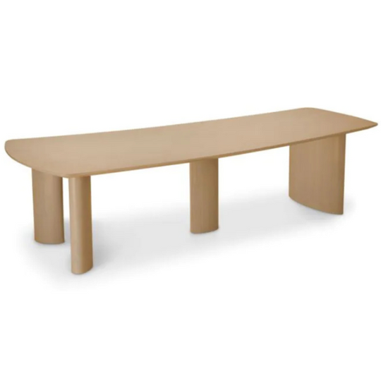 Bergman L Dining Table, Natural Oak Veneer, 118″W x 47″D