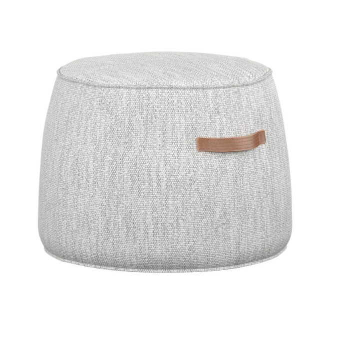 Mitchell Ottoman, Merino Cotton, 21.5"Dia x 16"H