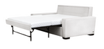Rogue Sleeper Sofa, Artemis Snow Performance Fabric/Ebony, Queen Plus, 83"W