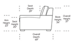 Rogue Sleeper Sofa, Artemis Snow Performance Fabric/Ebony, Queen Plus, 83"W