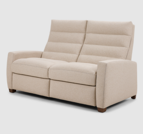 Lanier Manual Recliner 2 Seat Sofa, Archer Sand Performance Fabric/Mink, 65"W