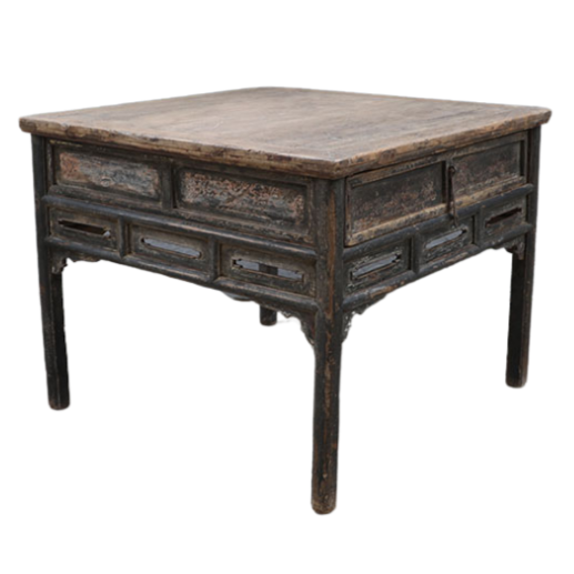 Reclaimed Sofa/End Table, 41"W x 41"D x 33"H